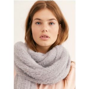 Free People Whisper Fringe Blanket Scarf Lunar Rock